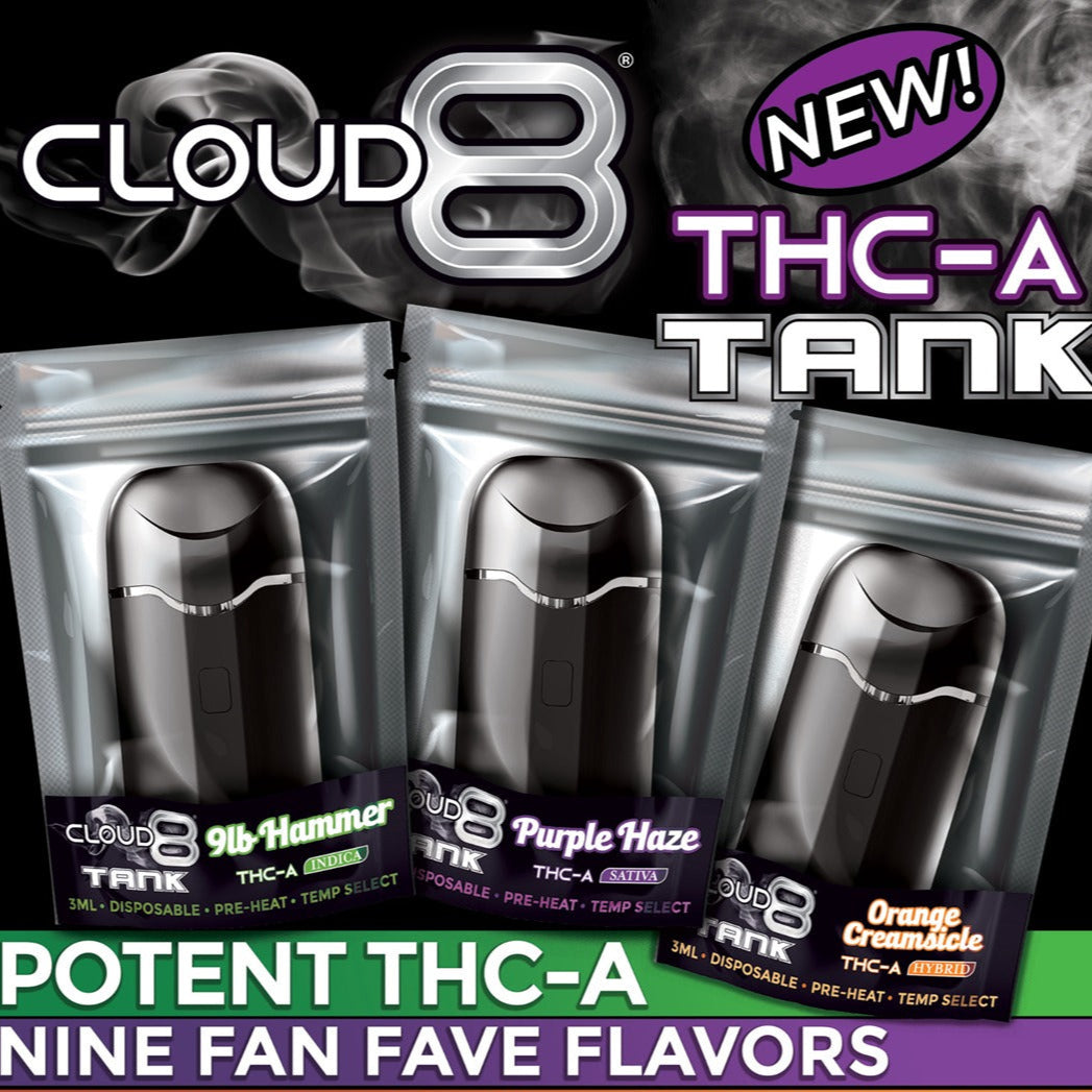 CLOUD 8 THCA TANK DD 3ML DISPOSABLE VAPE VAPESATL.COM CLOUD 8 THCA TANK DD 3ML DISPOSABLE VAPE VAPESATL.COM