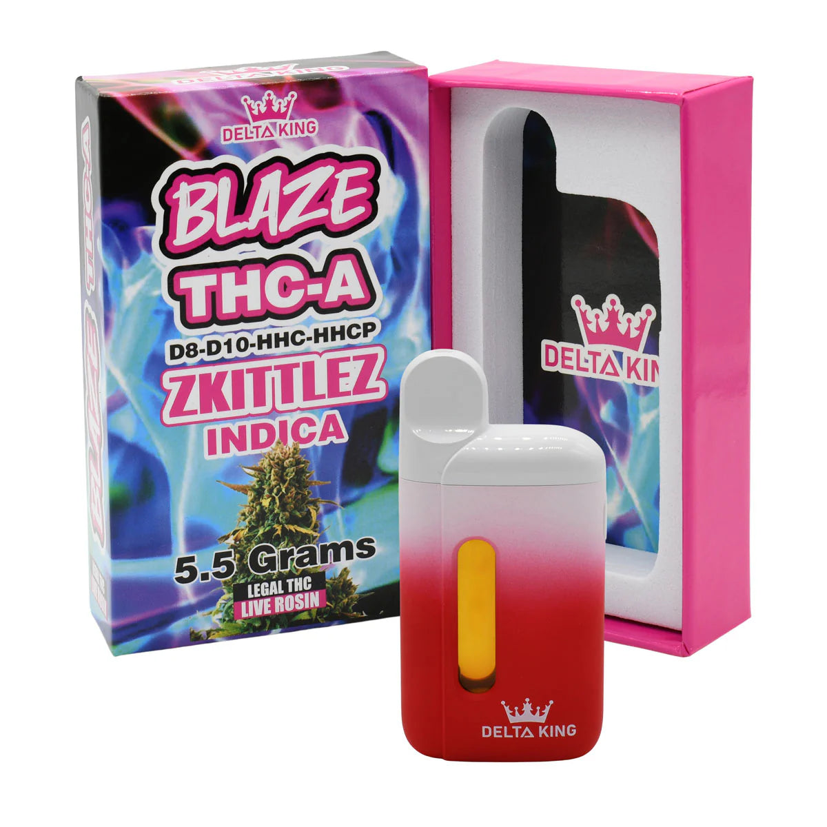 DELTA KING BLAZE THCA DISPOSABLE 5.5GMS VAPESATL.COM DELTA KING BLAZE THCA DISPOSABLE 5.5GMS VAPESATL.COM