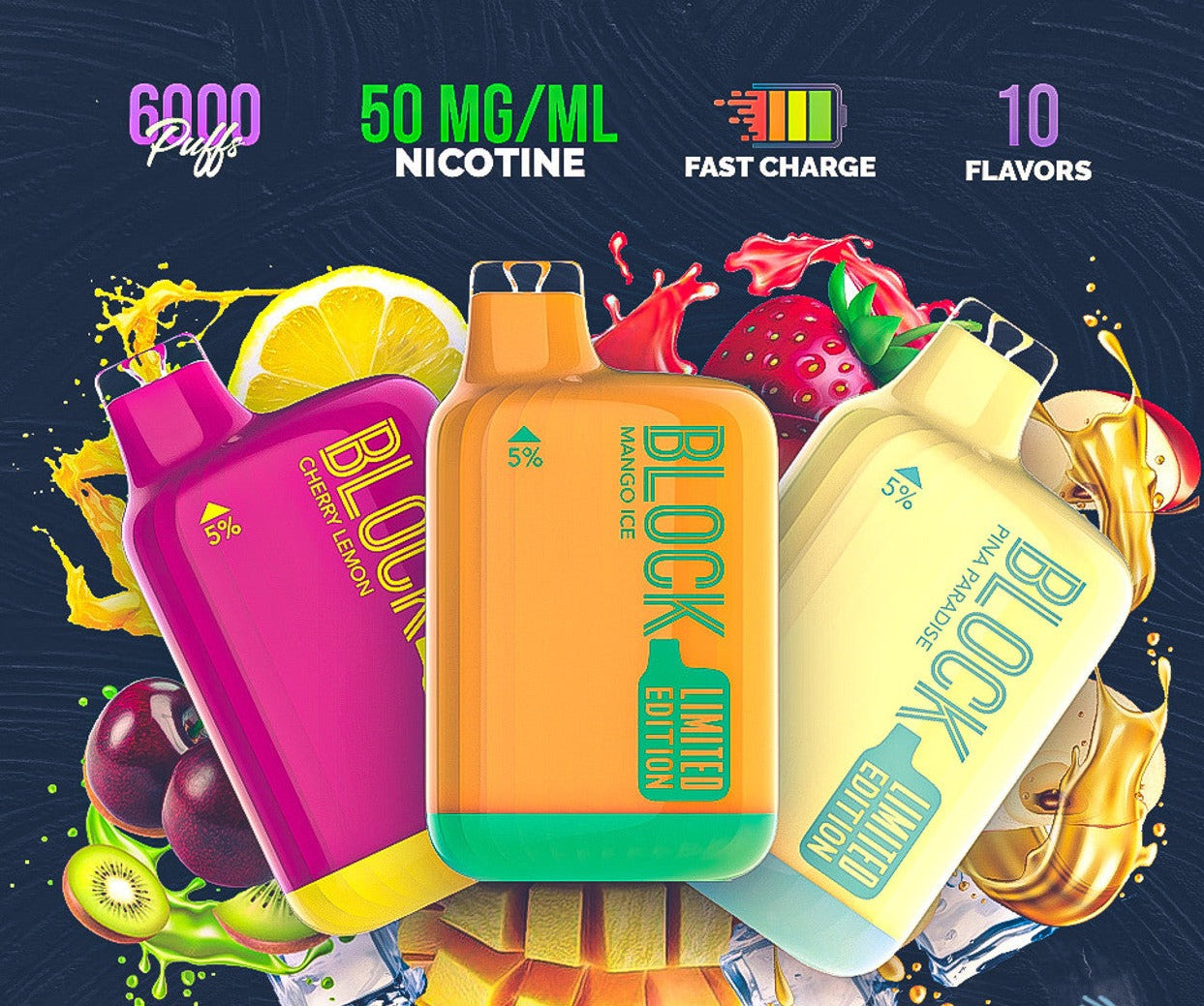 BLOCK BAR 5% 6000 PUFFS VAPESATL.COM BLOCK BAR 5% 6000 PUFFS VAPESATL.COM