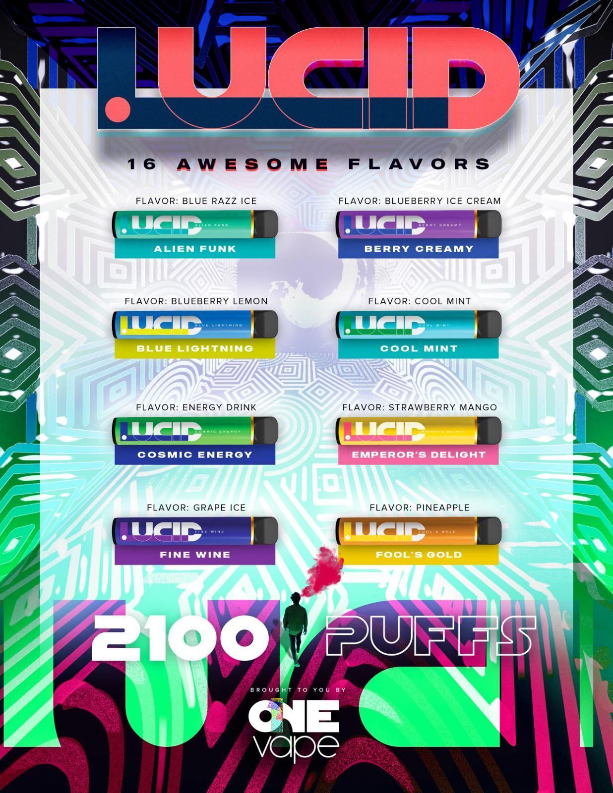 LUCID X1 BY ONE VAPE 2100 PUFFS DISPOSABLE VAPESATL.COM LUCID X1 BY ONE VAPE 2100 PUFFS DISPOSABLE VAPESATL.COM