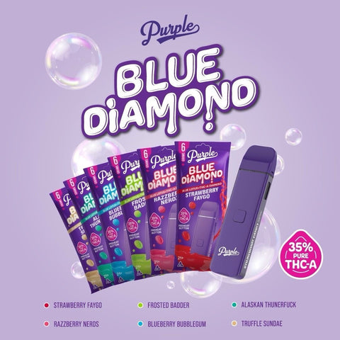 Purple Blue Diamond Disposable | 6g VAPESATL.COM Purple Blue Diamond Disposable | 6g VAPESATL.COM