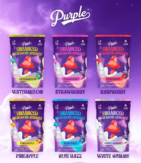 Purple Magic Enhanced Microdose Mushroom Gummies