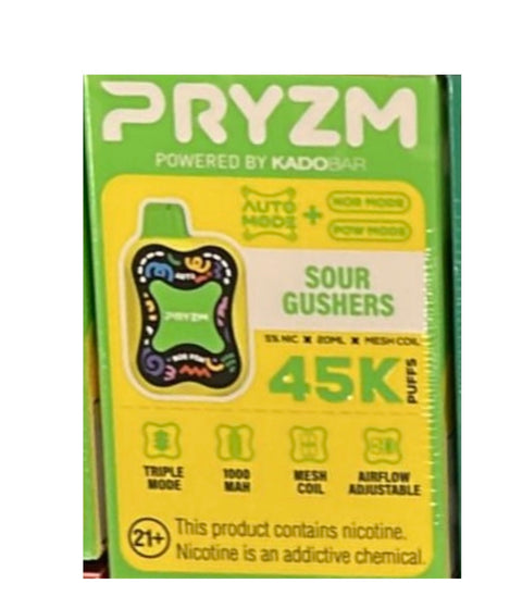 PRYZM POWERED BY KADO BAR 45K PUFFS $21.95