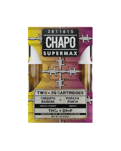 CHAPO SUPERMAX 2 X 2GM CARTRIDGES THCA + D9-P