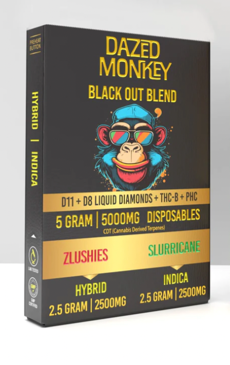 Blackout Disposable Vape DAZED MONKEY BLACKOUT/AMNESIA BLEND 5GM DISPOSABLE VAPESATL.COM Blackout Disposable Vape DAZED MONKEY BLACKOUT/AMNESIA BLEND 5GM DISPOSABLE VAPESATL.COM
