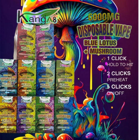 KANG DELTA 8 6000MG BLUE LOTUS + MUSHROOM VAPESATL.COM KANG DELTA 8 6000MG BLUE LOTUS + MUSHROOM VAPESATL.COM
