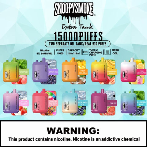 Snoopy Smoke Extra Tank 2 x 18ML 15000 Puffs