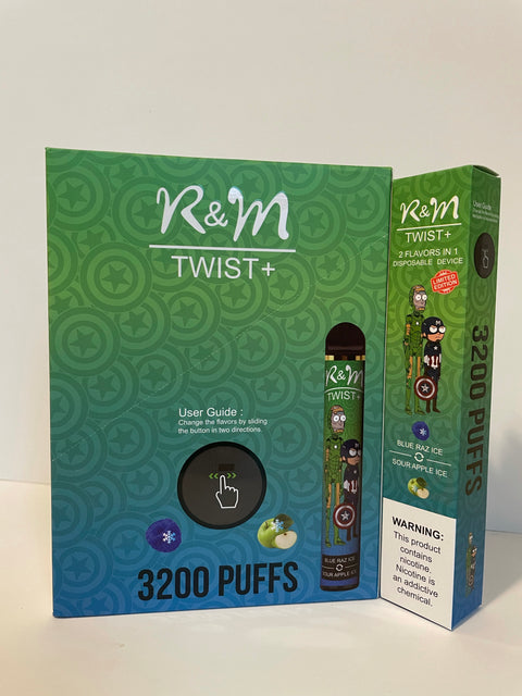 R&M TWIST PLUS 2 IN 1 3200 PUFFS - NO RETURNS NO REPLACEMENTS VAPESATL.COM R&M TWIST PLUS 2 IN 1 3200 PUFFS - NO RETURNS NO REPLACEMENTS VAPESATL.COM